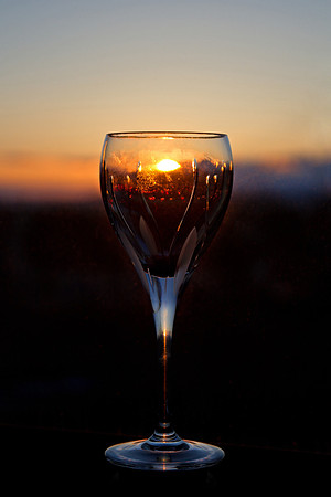 Glass with the sun