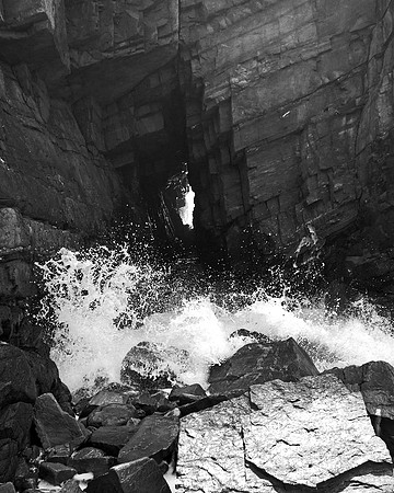 Collieston bay sea cave