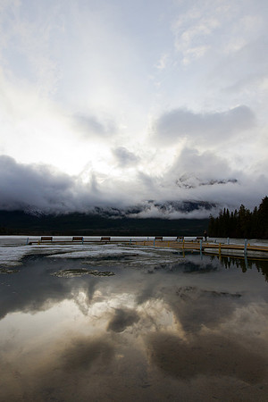Pyramid lake sunset