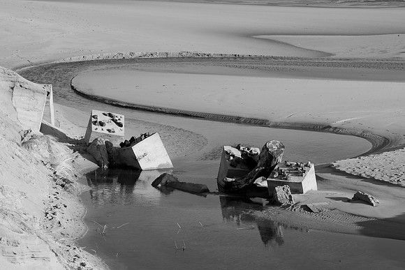 sea defences on Balmedie beach