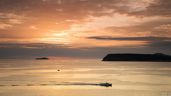 Adriatic water taxi going to Dubrovnik