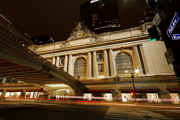 Central station at night