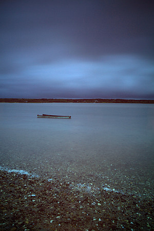 Sunk rowing boat