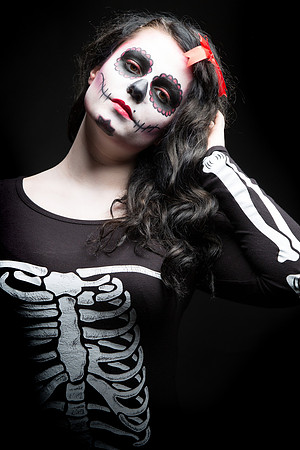Lucy Derry with makeup