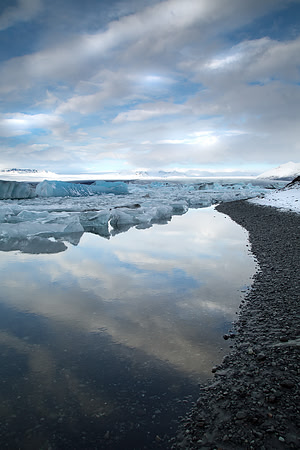 Iceland icebergs from the glacier