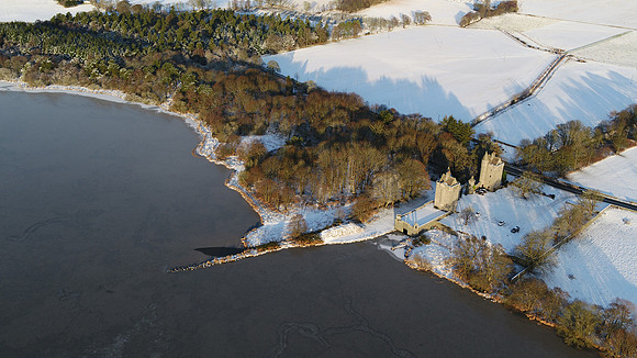 Loch of Skene gatehouses shot with Inspire 2