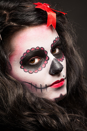 Lucy Derry with makeup