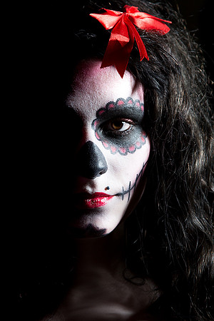 Lucy Derry with makeup