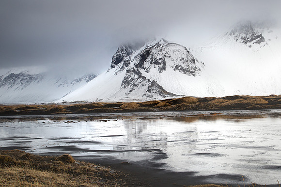 Iceland mountain reflection